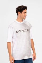 Men's Oversize Printed Round Neck T-Shirt