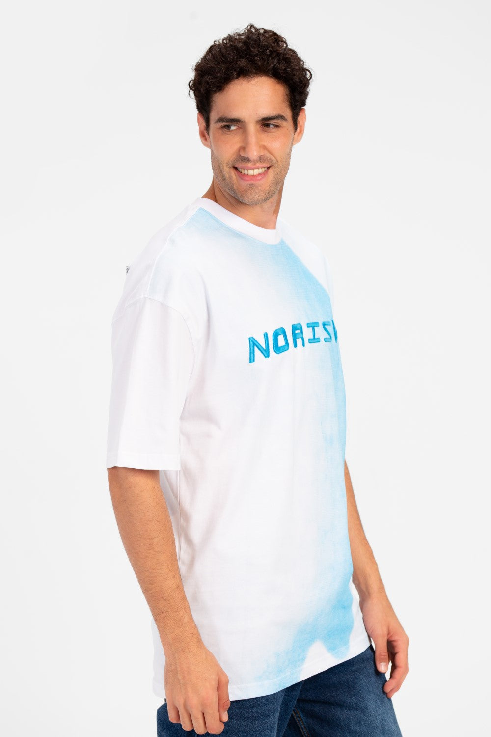 Men's Oversize Printed Round Neck T-Shirt