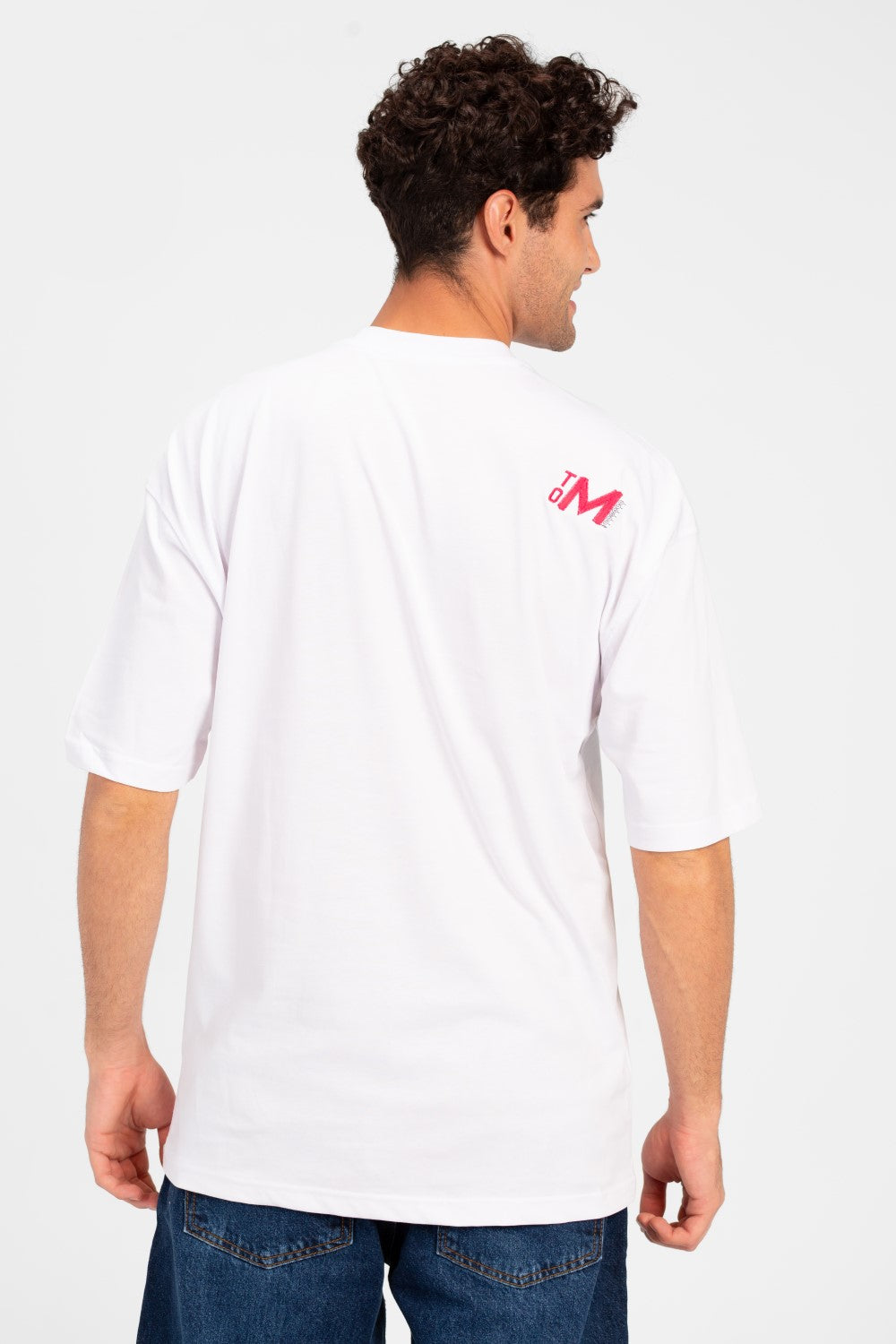 Men's Oversize Printed Round Neck T-Shirt