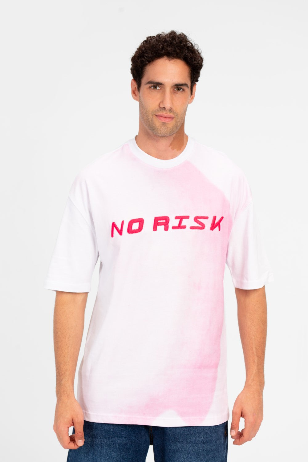 Men's Oversize Printed Round Neck T-Shirt