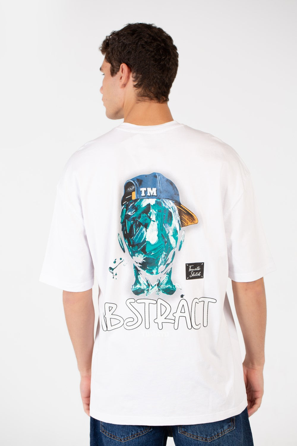 Men's Oversized Printed Round Neck T-Shirt