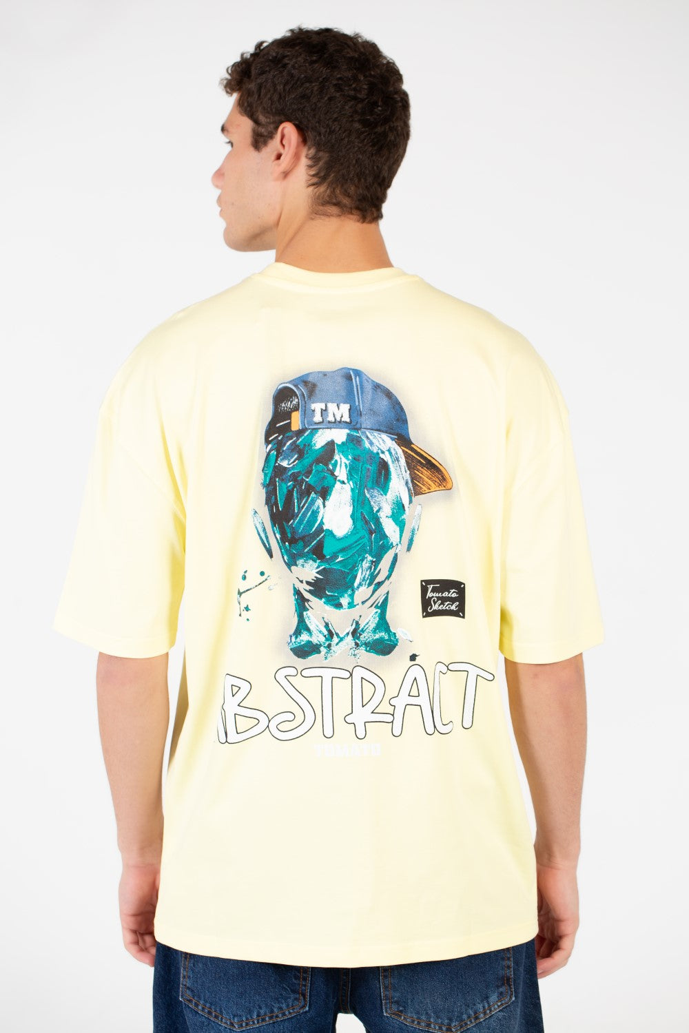 Men's Oversized Printed Round Neck T-Shirt