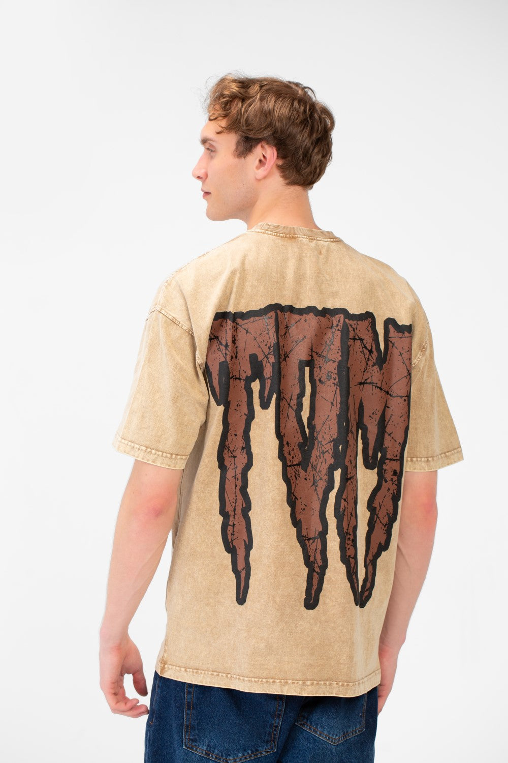 Men's Oversized Graphic Print Short Sleeve Crew Neck T-Shirt