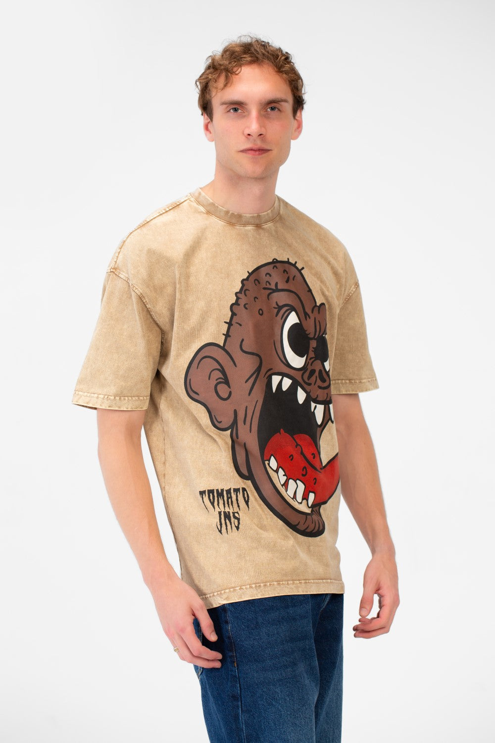 Men's Oversized Graphic Print Short Sleeve Crew Neck T-Shirt