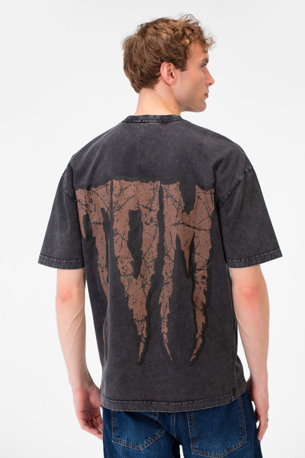 Men's Oversized Graphic Print Short Sleeve Crew Neck T-Shirt