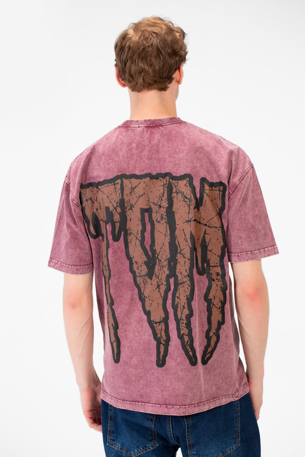 Men's Oversized Graphic Print Short Sleeve Crew Neck T-Shirt