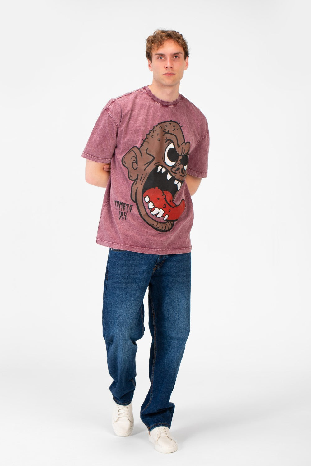 Men's Oversized Graphic Print Short Sleeve Crew Neck T-Shirt