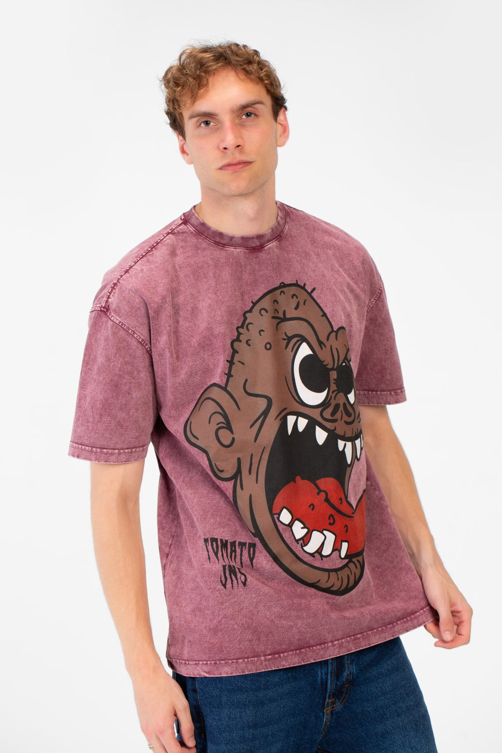 Men's Oversized Graphic Print Short Sleeve Crew Neck T-Shirt