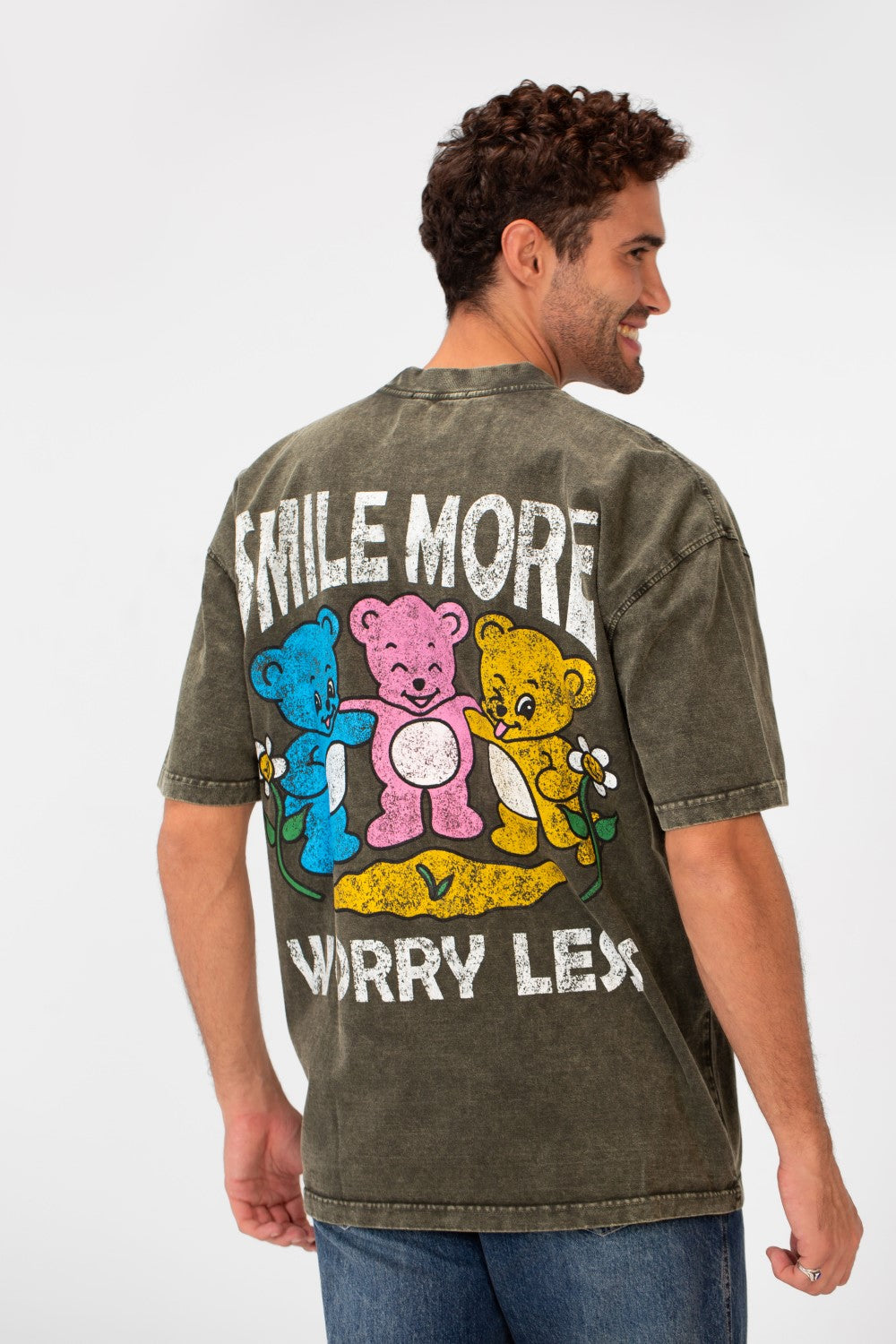 Men's Tomato Washed Oversized Round Neck Short Sleeves T-Shirt