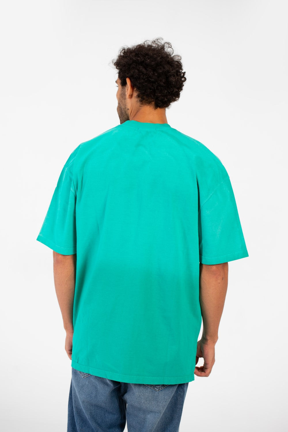 Men's Tomato Oversized Pikachu Print Short Sleeve Crew Neck T-Shirt