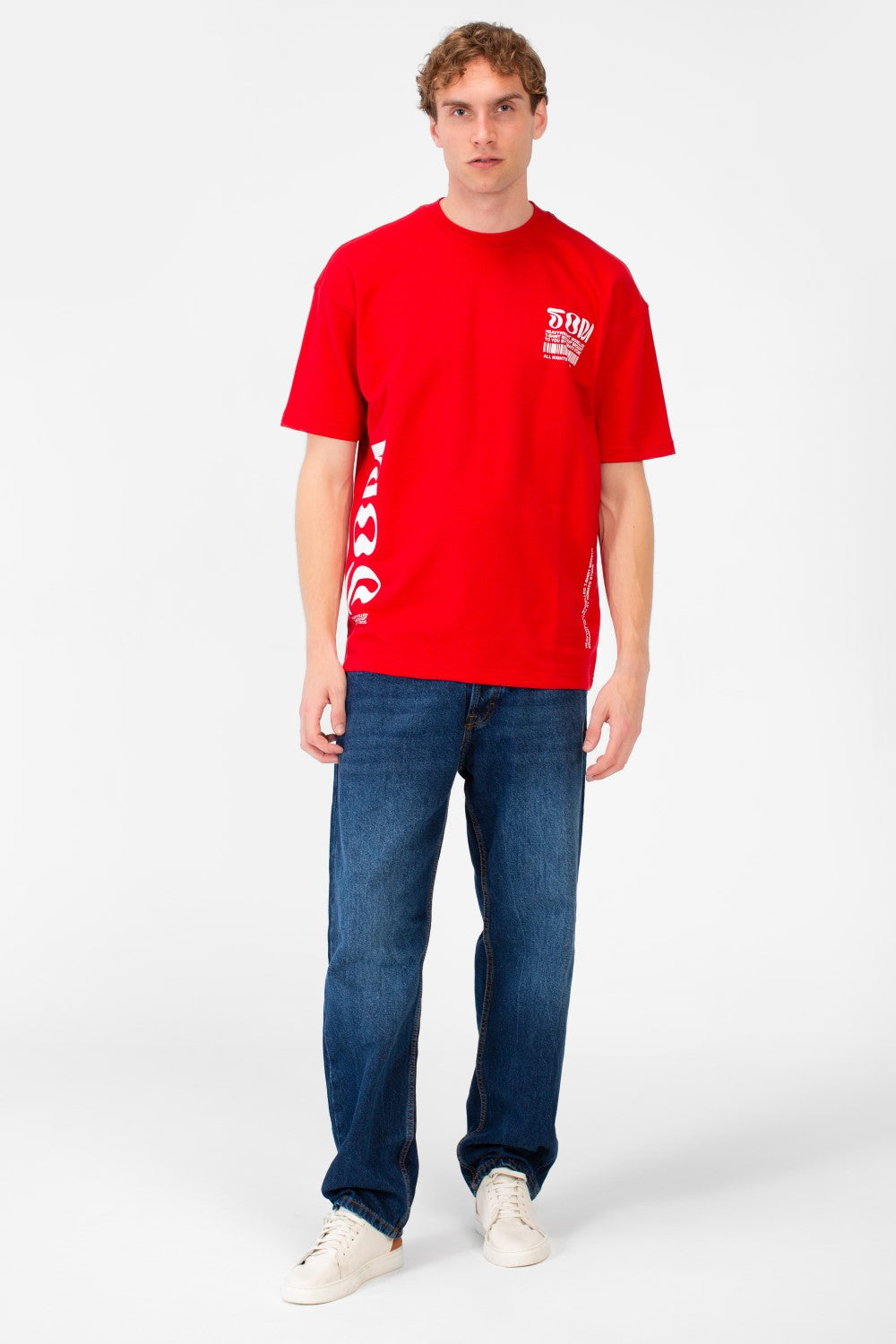 تي شيرت رجالي صيفي مطبوع عليه ميلتون بقصّة عادية وأكمام قصيرة