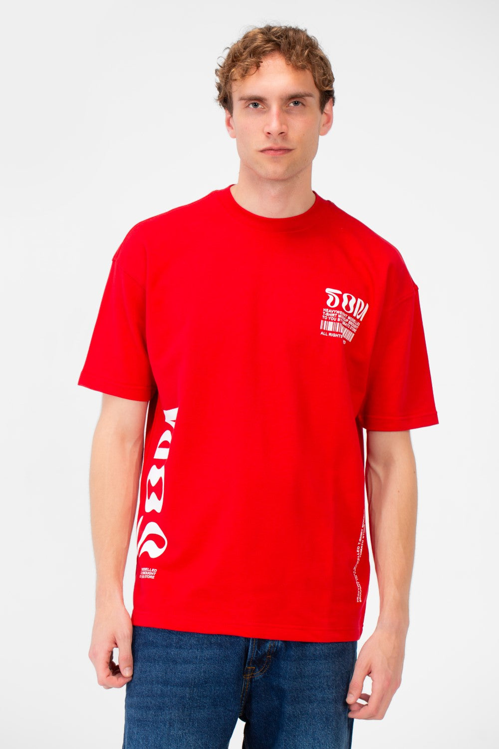 تي شيرت رجالي صيفي مطبوع عليه ميلتون بقصّة عادية وأكمام قصيرة