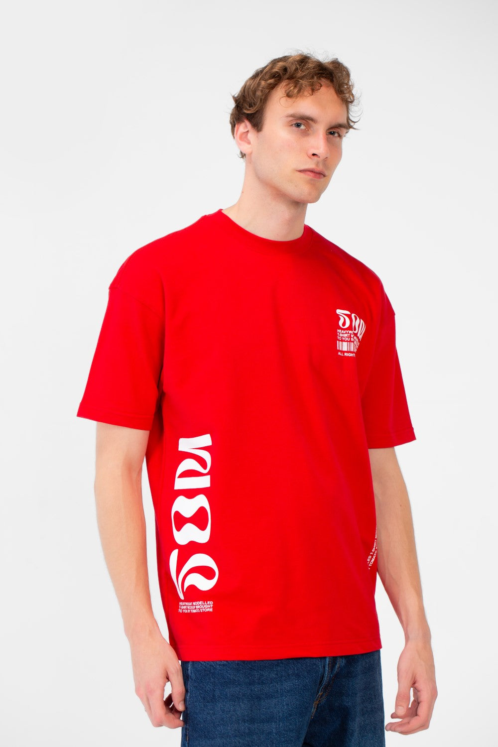 تي شيرت رجالي صيفي مطبوع عليه ميلتون بقصّة عادية وأكمام قصيرة