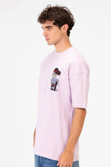 Men's Regular Fit Round Neck Half Sleeves T-shirt With Front And Back Graphic Print