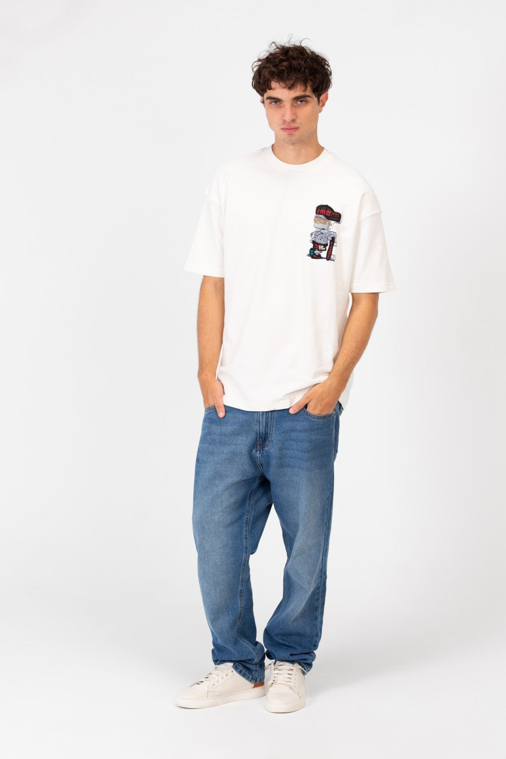 Men's Regular Fit Round Neck Half Sleeves T-shirt With Front And Back Graphic Print