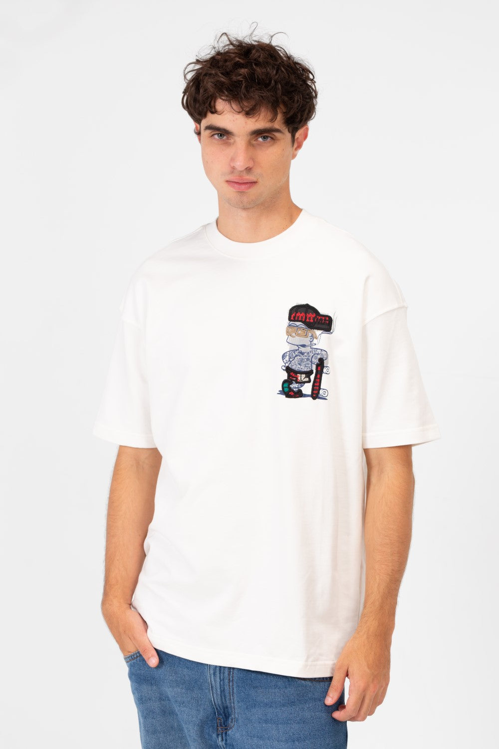 Men's Regular Fit Round Neck Half Sleeves T-shirt With Front And Back Graphic Print