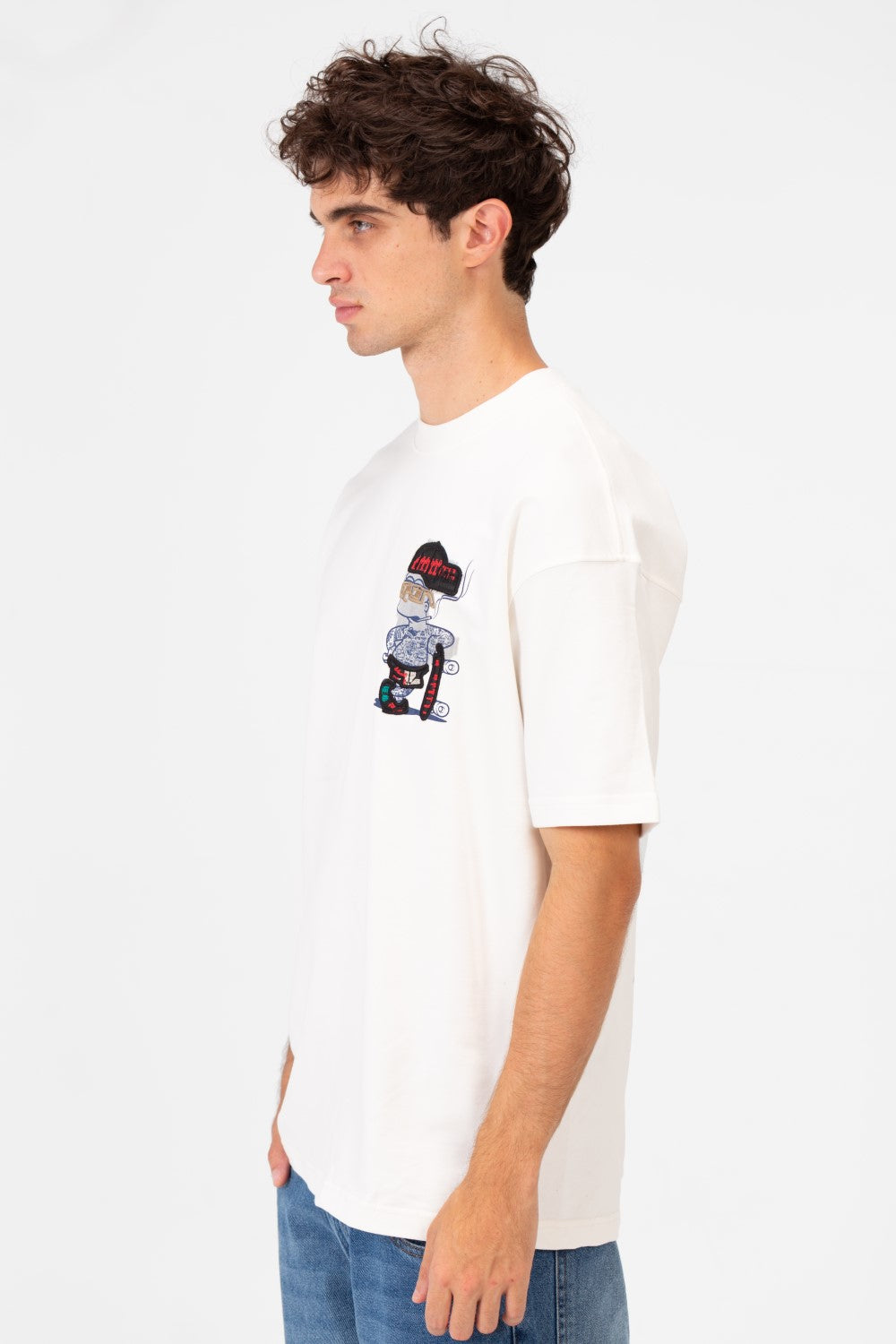 Men's Regular Fit Round Neck Half Sleeves T-shirt With Front And Back Graphic Print