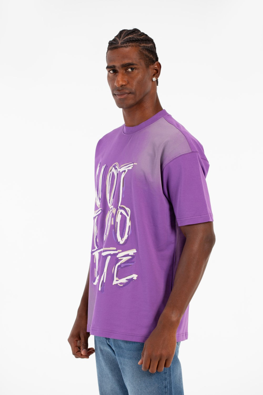 Men's Milton Summer Regular Fit Short Sleeves Front Text Print T-shirt