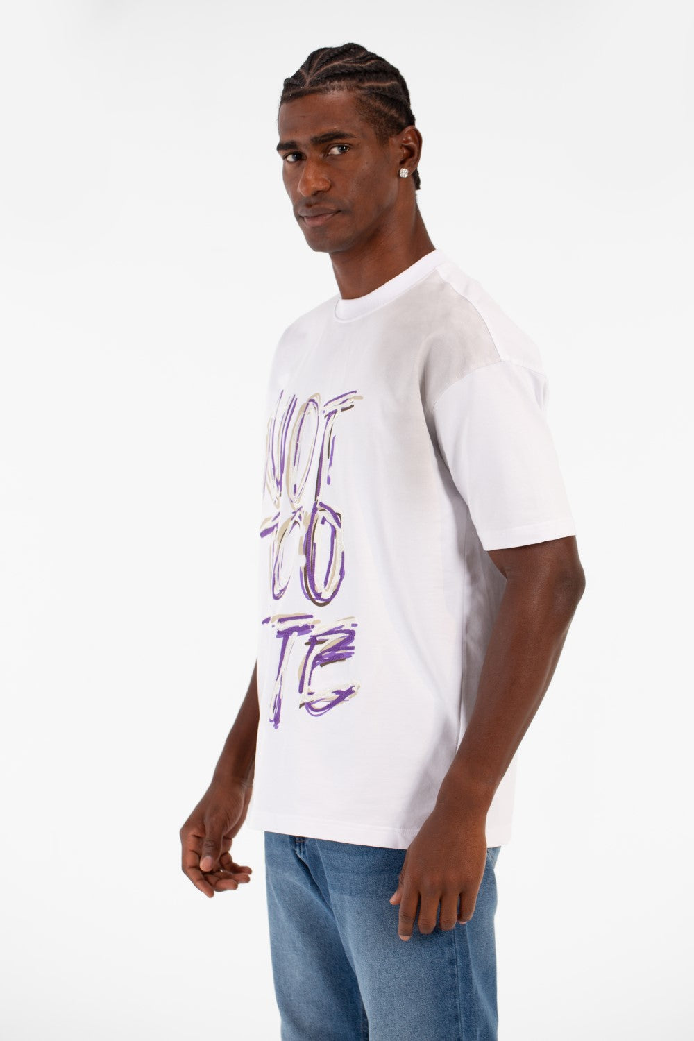 Men's Milton Summer Regular Fit Short Sleeves Front Text Print T-shirt