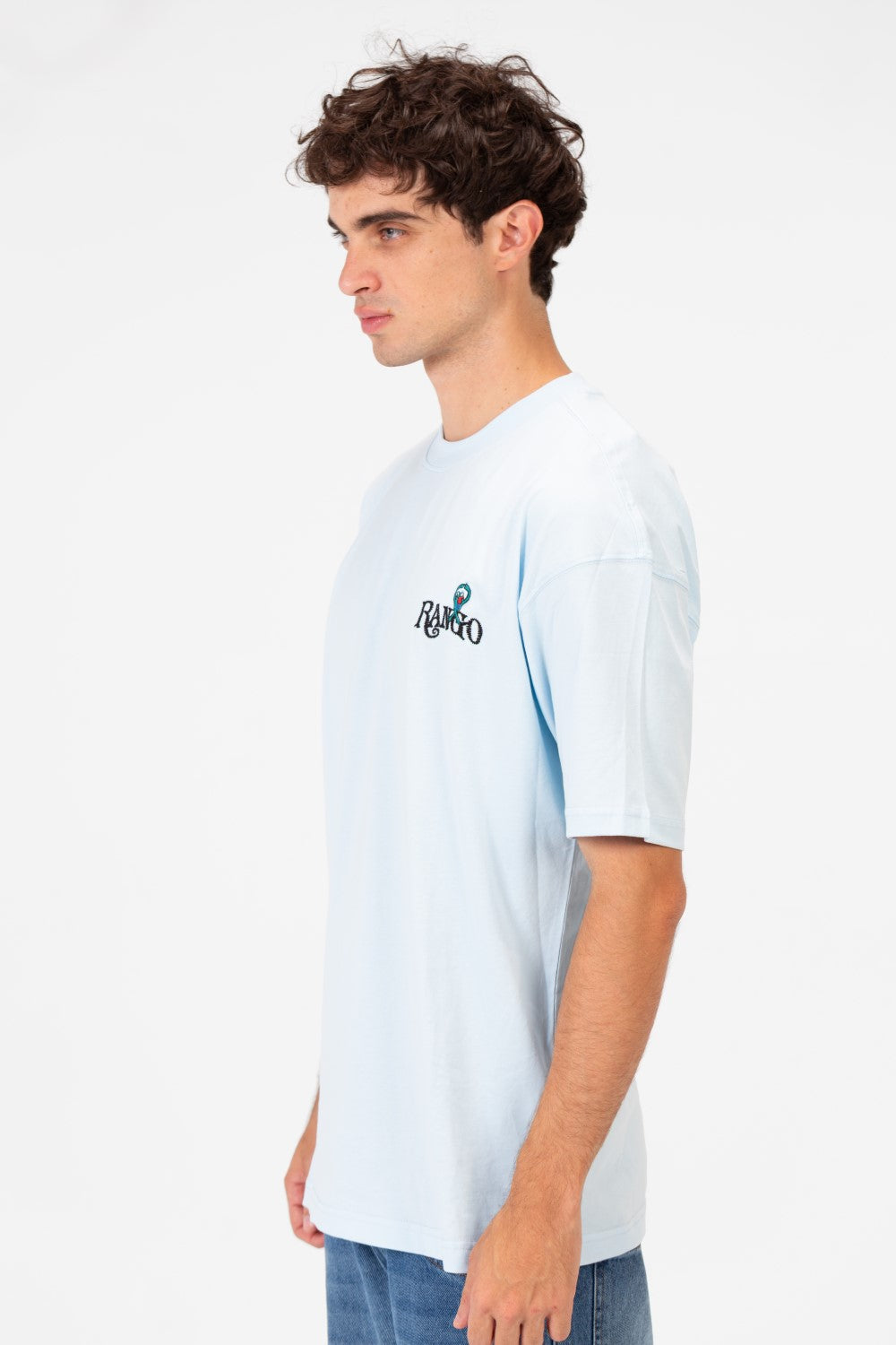 تي شيرت رجالي بقصة عادية وطبعة طماطم عصرية ورقبة دائرية