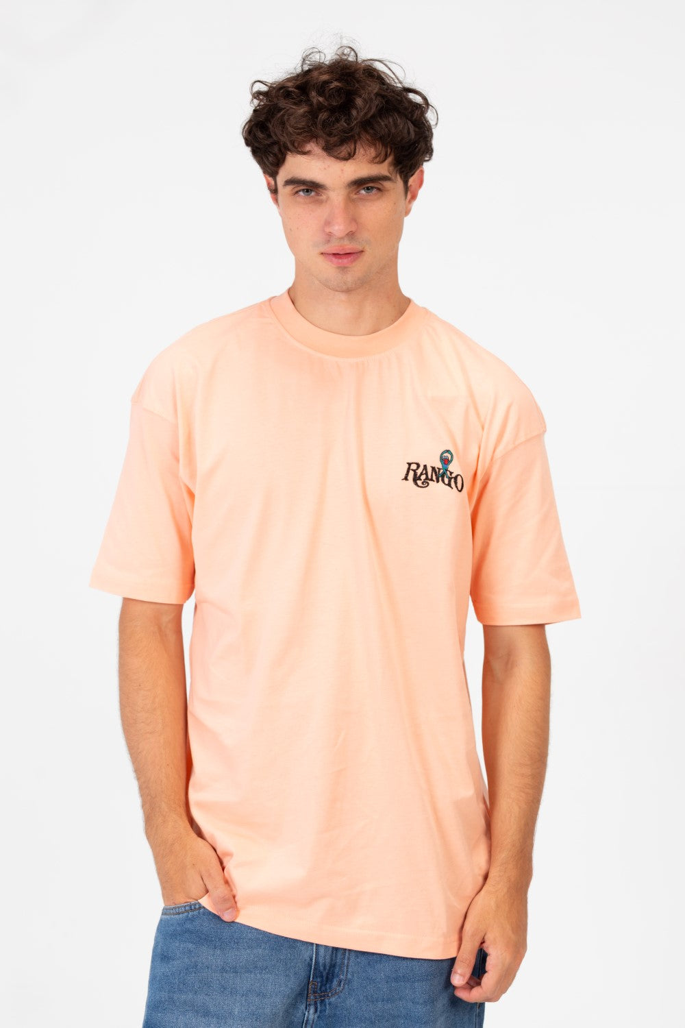 تي شيرت رجالي بقصة عادية وطبعة طماطم عصرية ورقبة دائرية