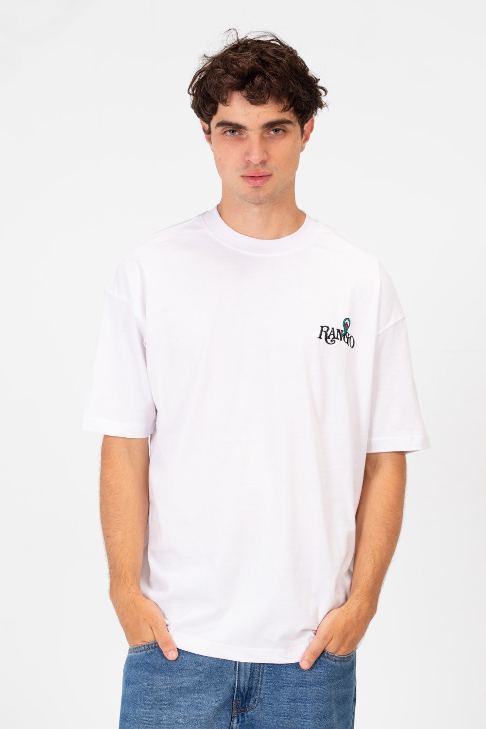 تي شيرت رجالي بقصة عادية وطبعة طماطم عصرية ورقبة دائرية