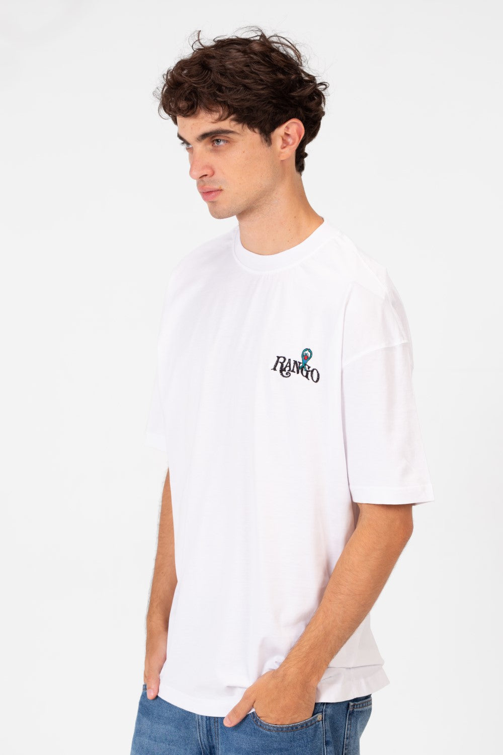 تي شيرت رجالي بقصة عادية وطبعة طماطم عصرية ورقبة دائرية