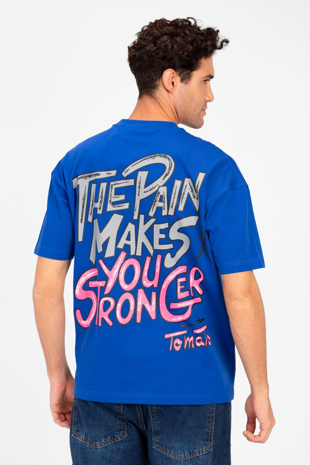 Men's Regular Fit Half Sleeve T-shirt With Text Print