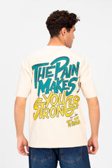 Men's Regular Fit Half Sleeve T-shirt With Text Print