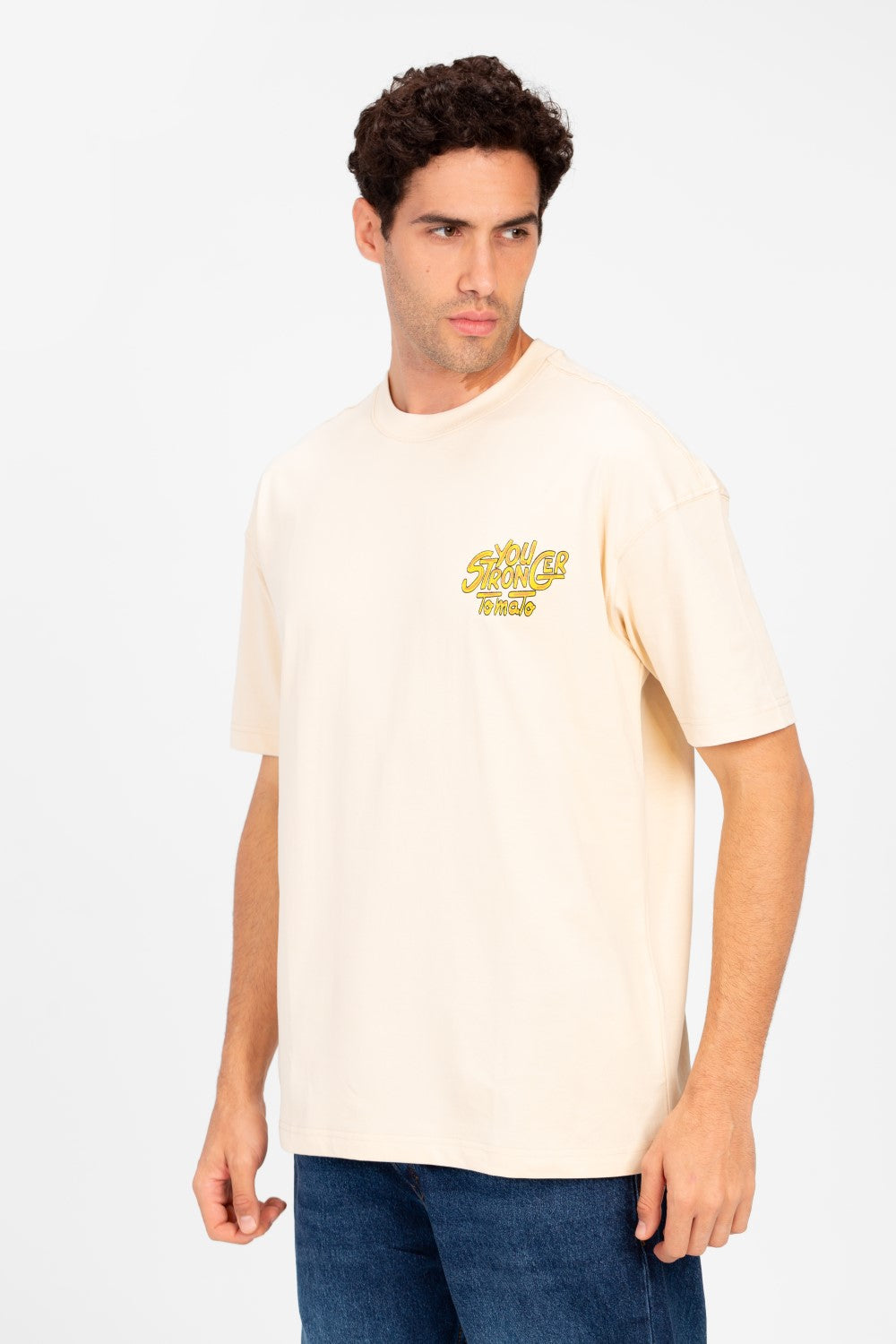 Men's Regular Fit Half Sleeve T-shirt With Text Print