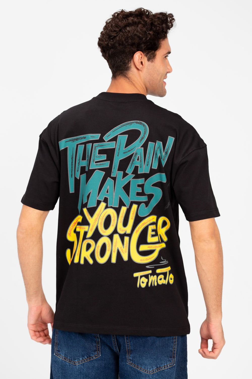 Men's Regular Fit Half Sleeve T-shirt With Text Print