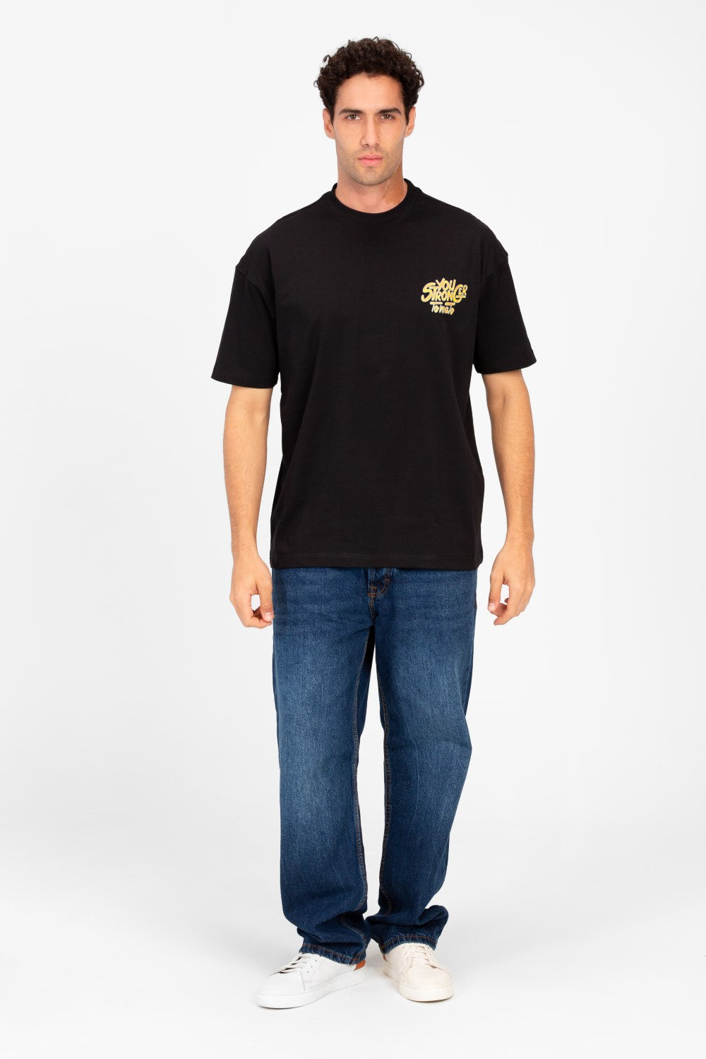 Men's Regular Fit Half Sleeve T-shirt With Text Print