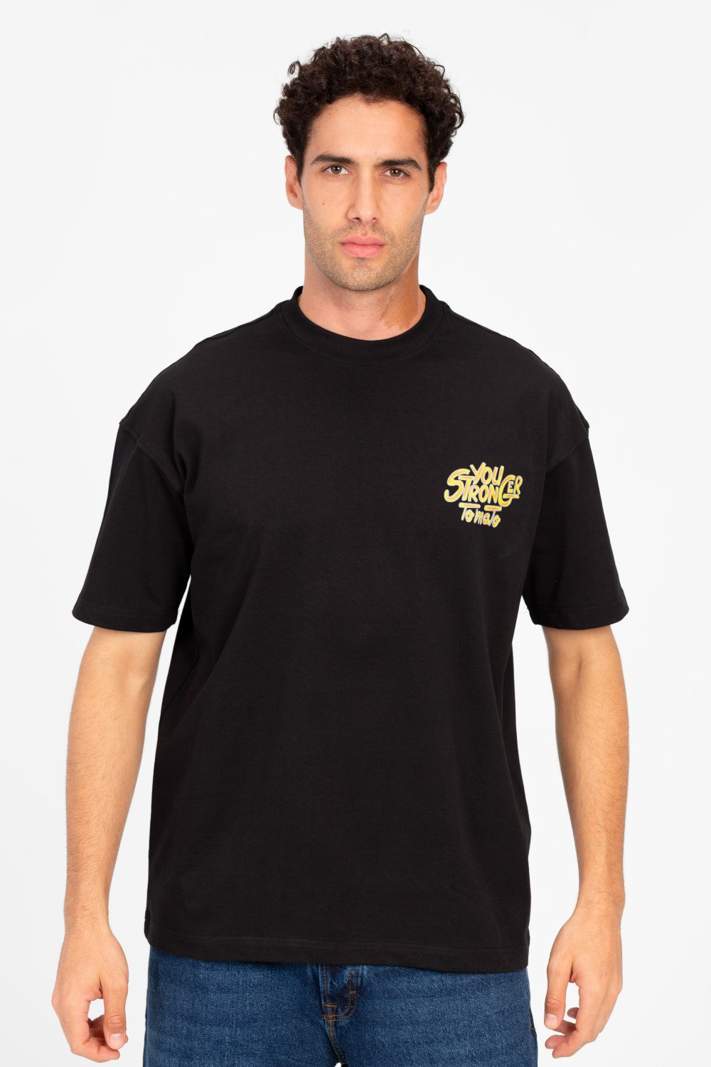 Men's Regular Fit Half Sleeve T-shirt With Text Print