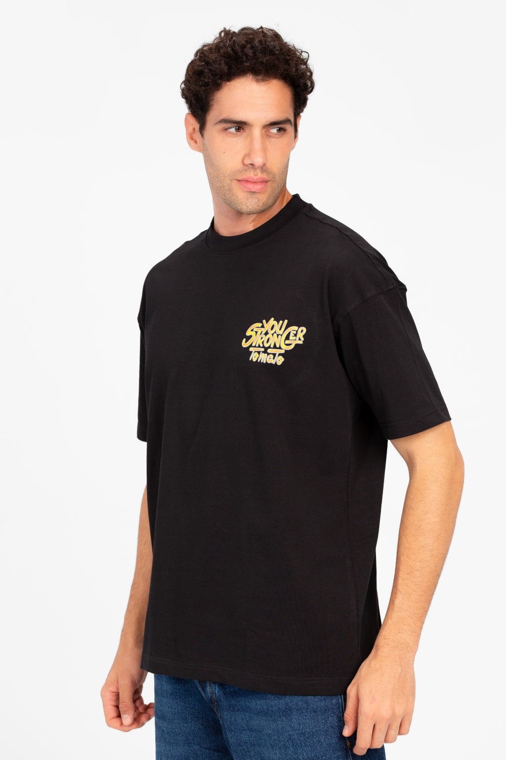 Men's Regular Fit Half Sleeve T-shirt With Text Print