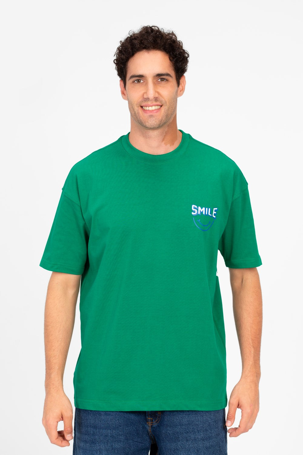 تي شيرت رجالي دائري مطبوع بقصّة عادية