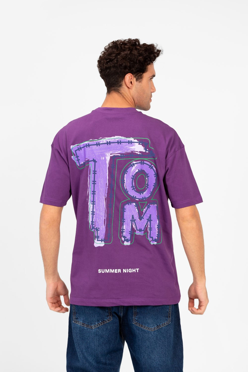 تي شيرت رجالي بقصّة عادية وطبعة طماطم