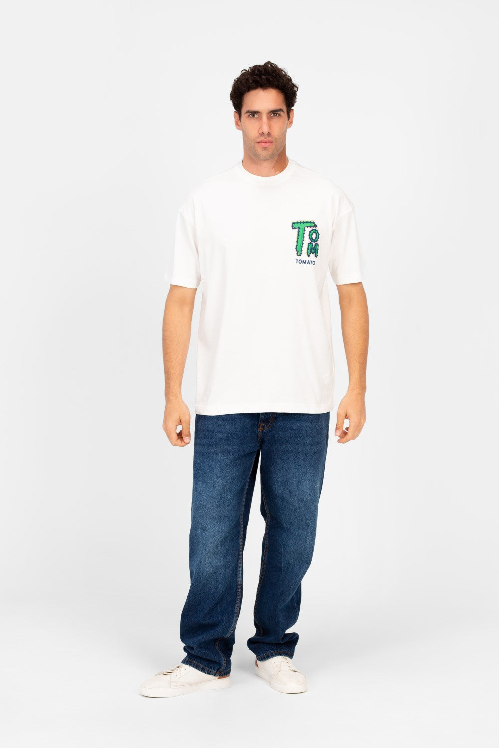 تي شيرت رجالي بقصّة عادية وطبعة طماطم
