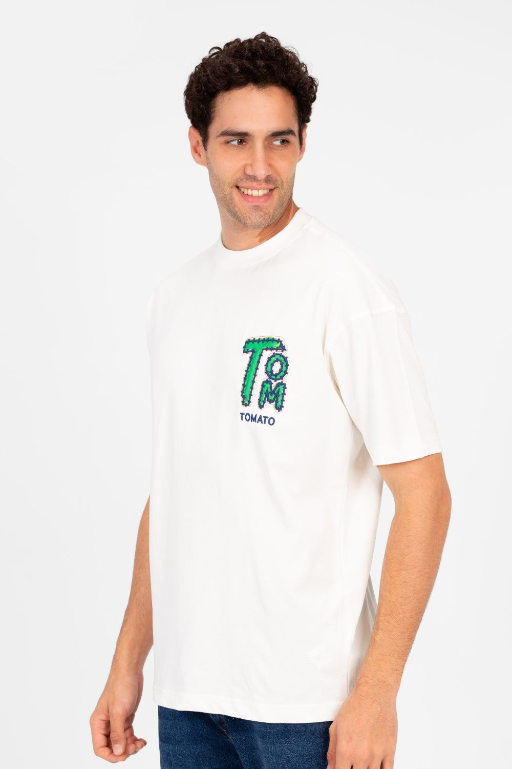 تي شيرت رجالي بقصّة عادية وطبعة طماطم