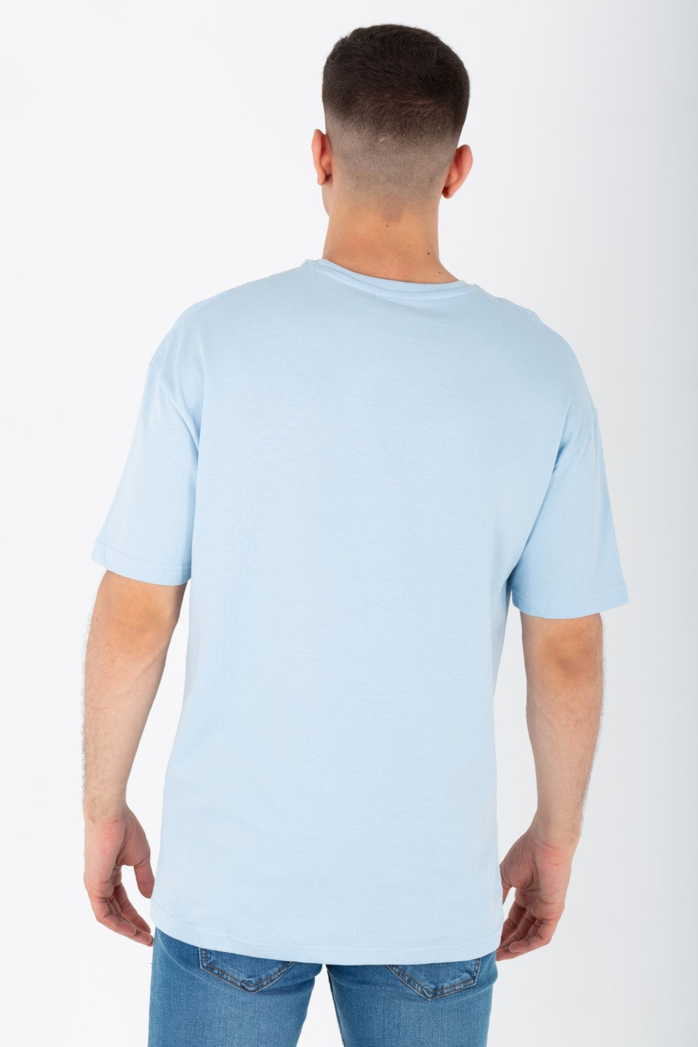 Men's Oversize Printed T-shirt With A Round Neck And Summer Melton Material