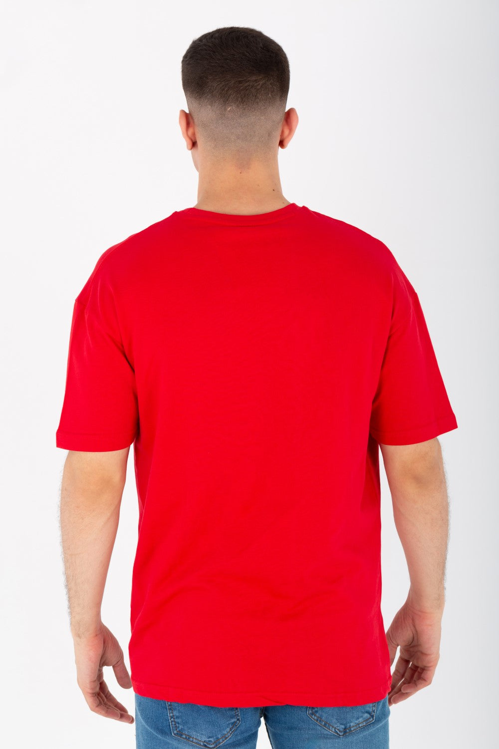 Men's Oversize Printed T-shirt With A Round Neck And Summer Melton Material