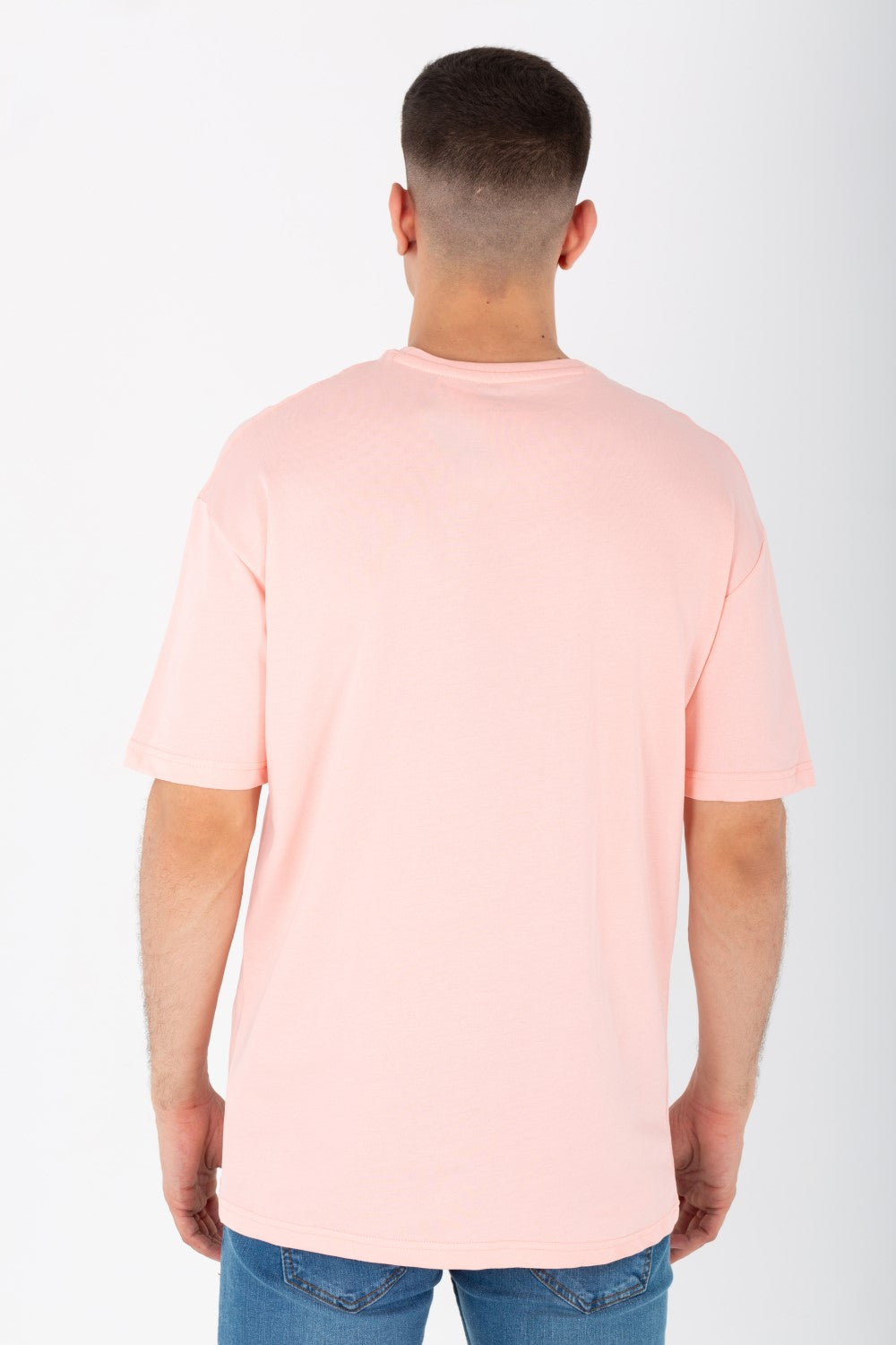 Men's Oversize Printed T-shirt With A Round Neck And Summer Melton Material