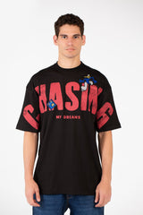 تي شيرت رجالي كبير الحجم بطبعة أمامية