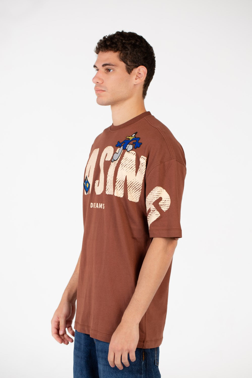 Men's Oversized Front Print T-shirt