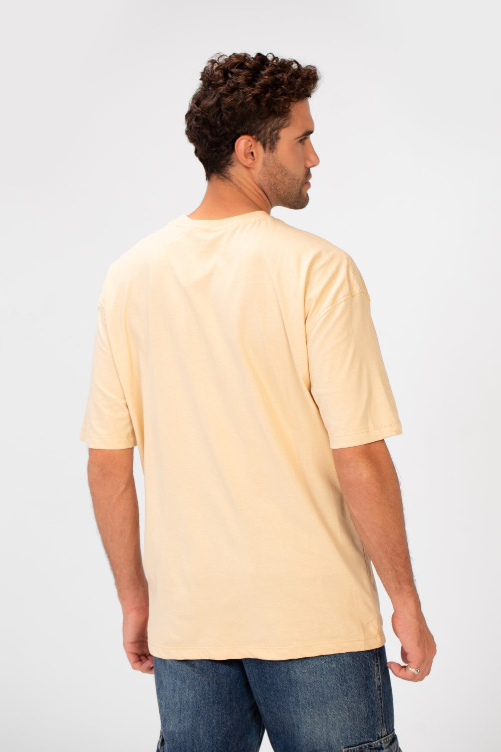 Men's Oversized Front Print Half Sleeve Round Neck Summer T-shirt