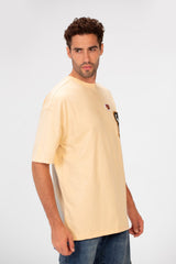 Men's Oversized Front Print Half Sleeve Round Neck Summer T-shirt