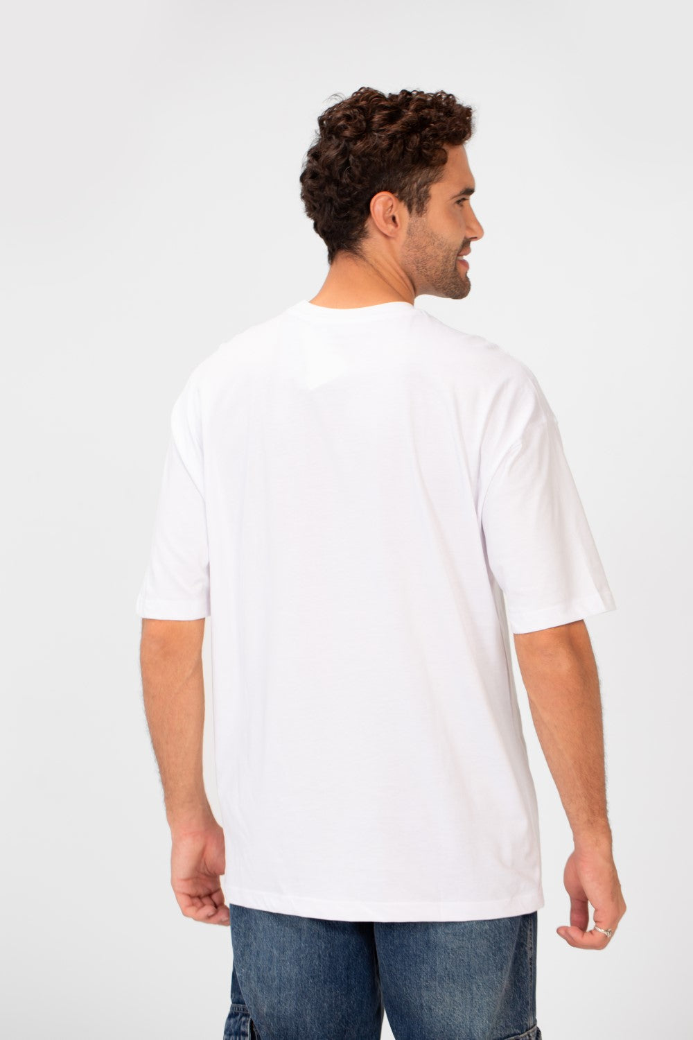 Men's Oversized Front Print Half Sleeve Round Neck Summer T-shirt