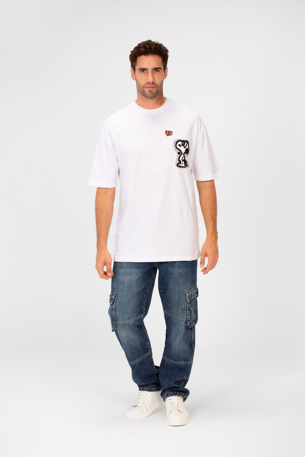 Men's Oversized Front Print Half Sleeve Round Neck Summer T-shirt