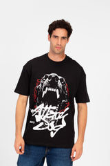 تي شيرت ميلتون رجالي عالي الجودة بقصة عادية وطبعة طماطم أمامية