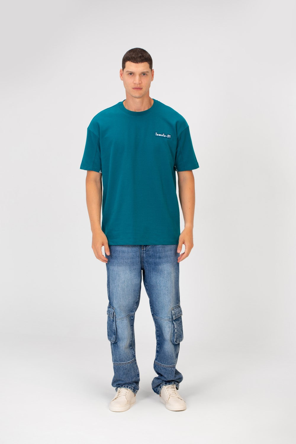 تي شيرت ميلتون صيفي رجالي بقصّة عادية وأكمام قصيرة وطبعة طماطم في الأمام