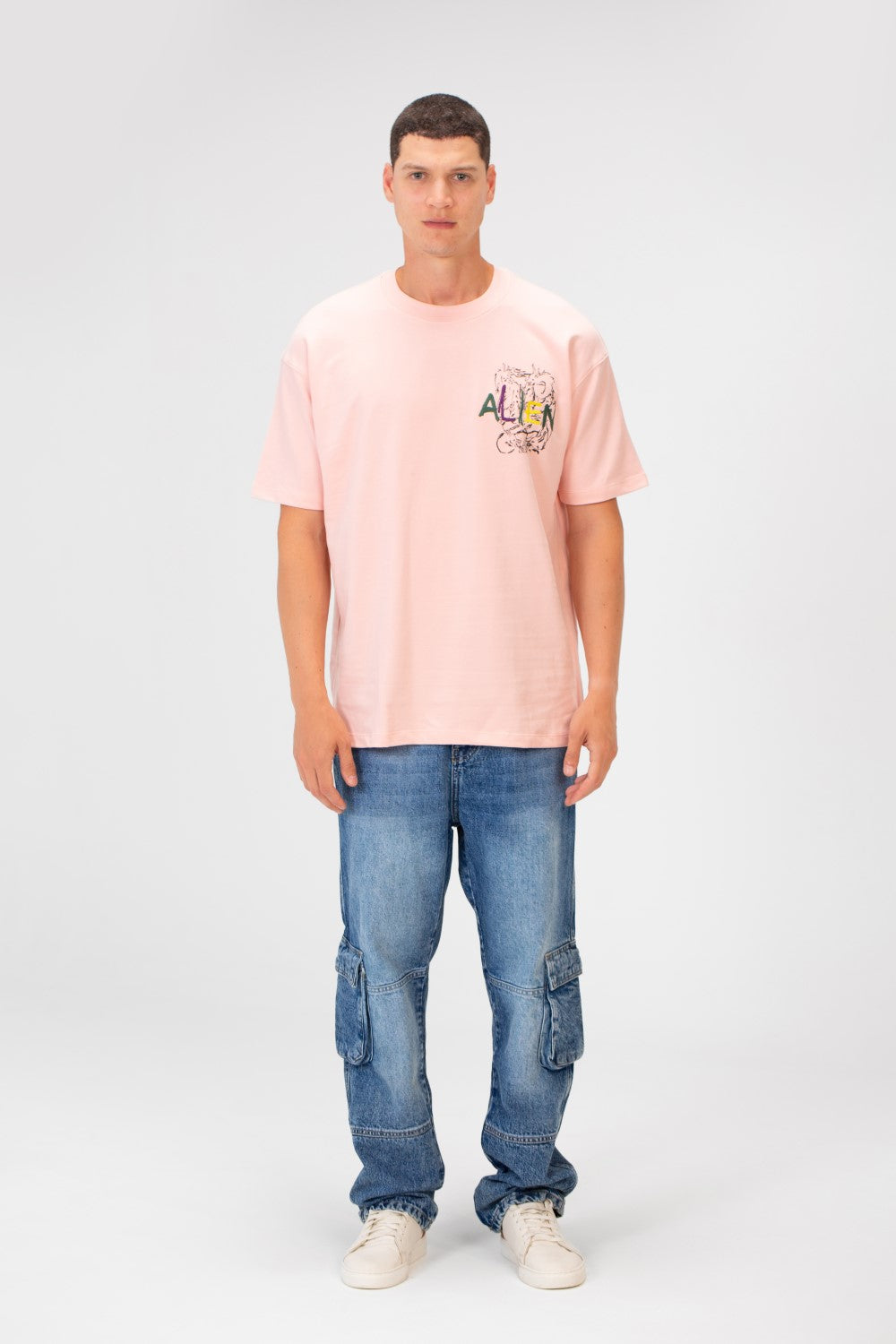 تي شيرت رجالي صيفي مطبوع عليه ميلتون بقصّة عادية وأكمام قصيرة ورقبة دائرية